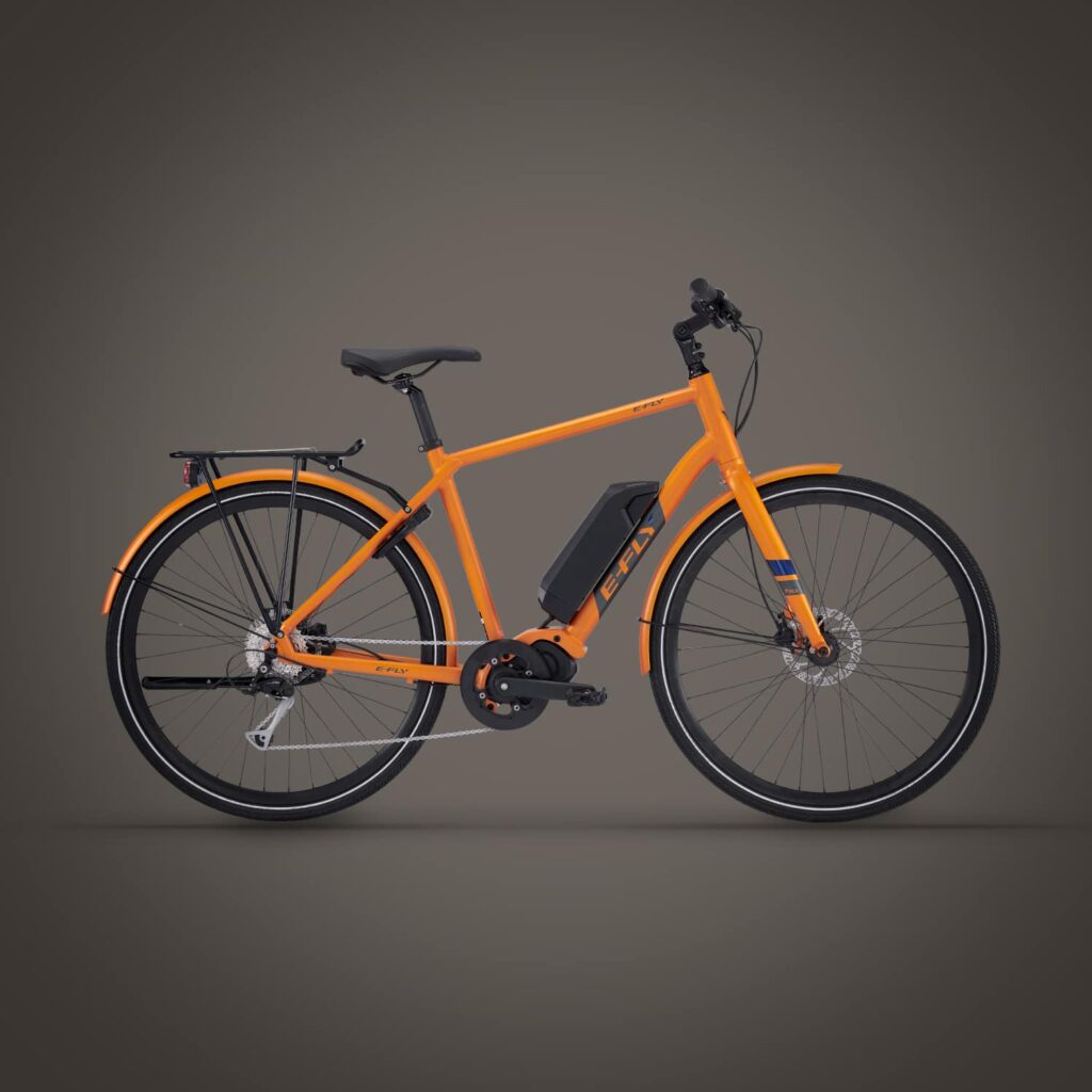 E-Fly Pace citybike herre elcykel med 9 udvendige gear